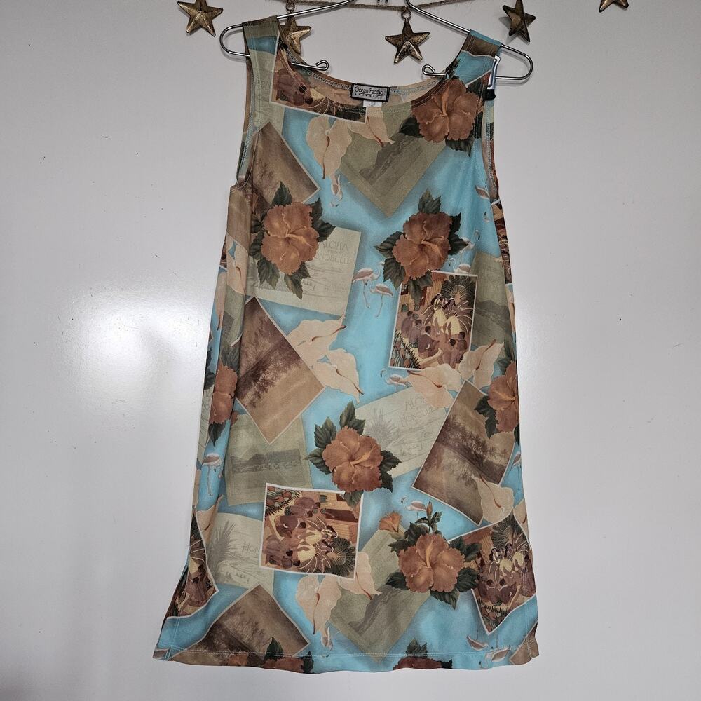 Ocean Pacific Op Vintage Small Hawaiian 80s Hibiscus Dress Luau Nostalgia Surfer